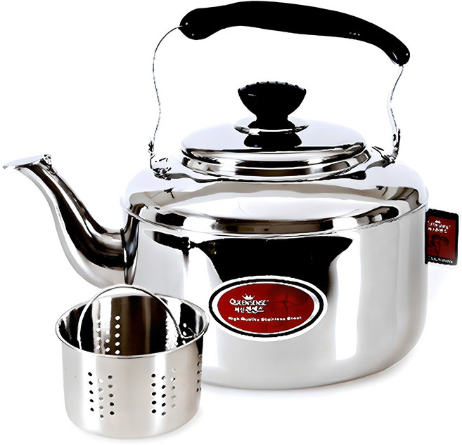 퀸센스 하모니 차망주전자, 4L, Silver, 1개