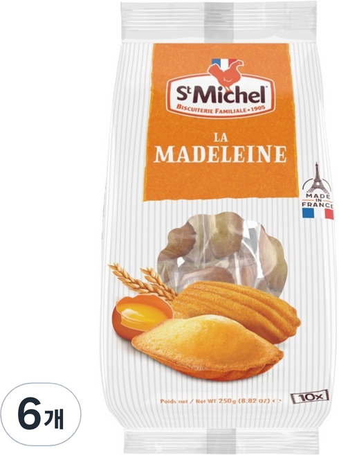 St Michel 瑪德蓮麵包, 250g, 6個