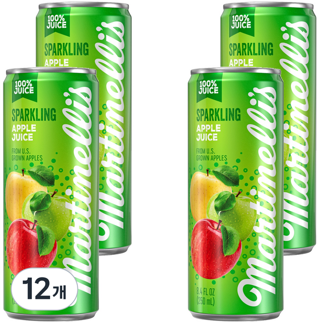 마르티넬리 스파클링 애플주스, 12개, 250ml