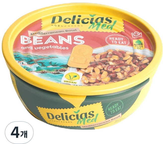 델리시아스메디 지중해 콩 샐러드, 250g, 4개