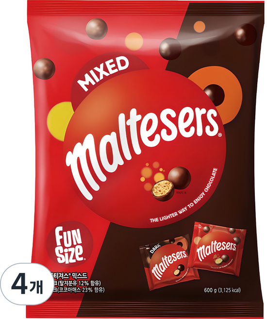 maltesers 麥提莎 Fun Size綜合包, 4個, 600g