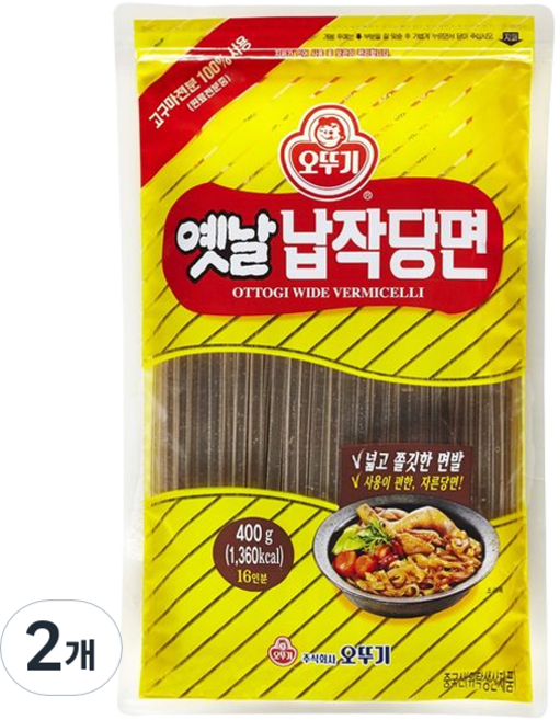 오뚜기 옛날 납작당면, 400g, 2개