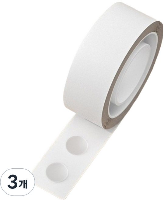 쏘블랑 원형 양면 투명 스티커 100p, 3개