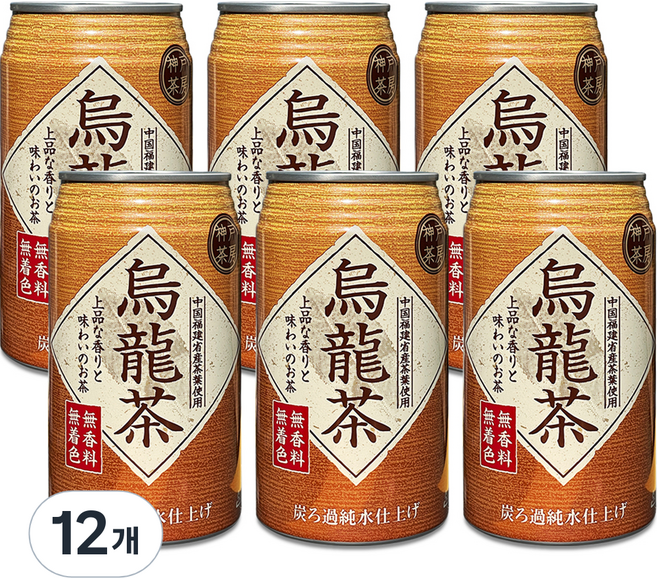 토미나가 고베 사보 우롱차 캔, 340ml, 1개입, 12개