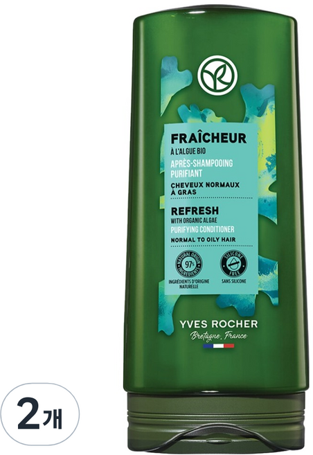 YVES ROCHER 伊夫黎雪 魚子醬清爽潤髮乳, 2個, 200ml