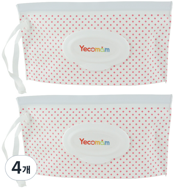 예꼬맘 순면 건티슈 전용 파우치, 혼합색상, 4개