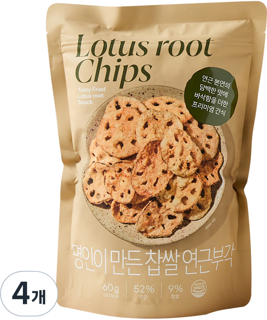 모던하우스 명인이 만든 찹쌀 연근부각, 60g, 4개