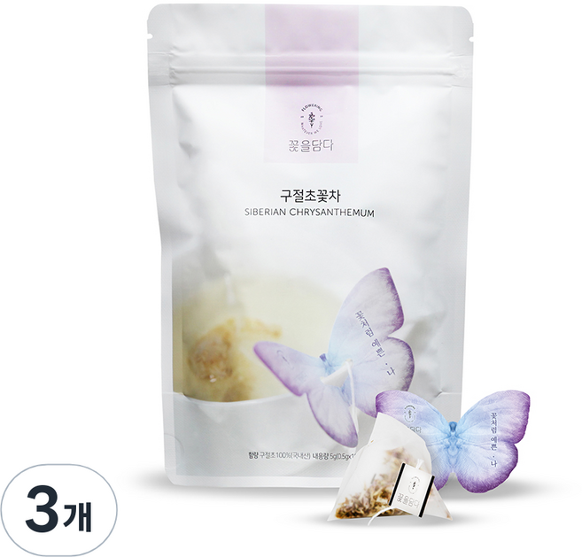 꽃을담다 나비티백 구절초꽃차, 500mg, 10개입, 3개