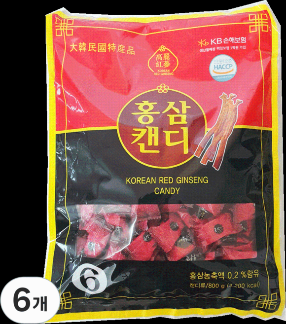 스위트영 홍삼캔디, 6개, 800g