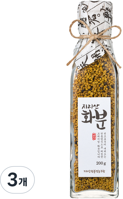 지리산한봉영농조합 국내산 화분, 3개, 200g
