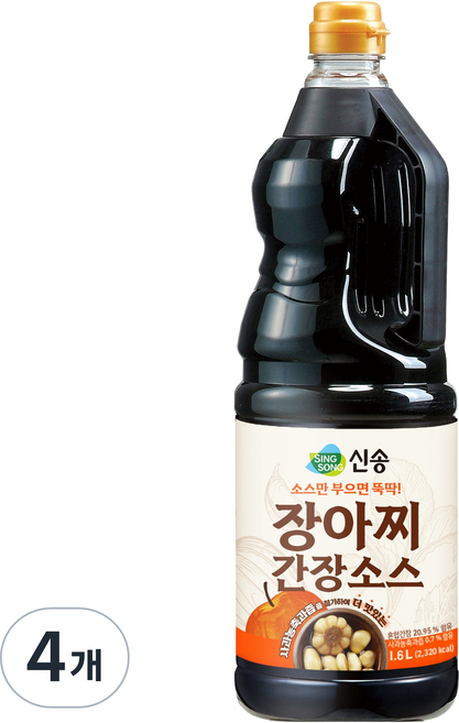 신송 장아찌간장소스, 4개, 1.6L