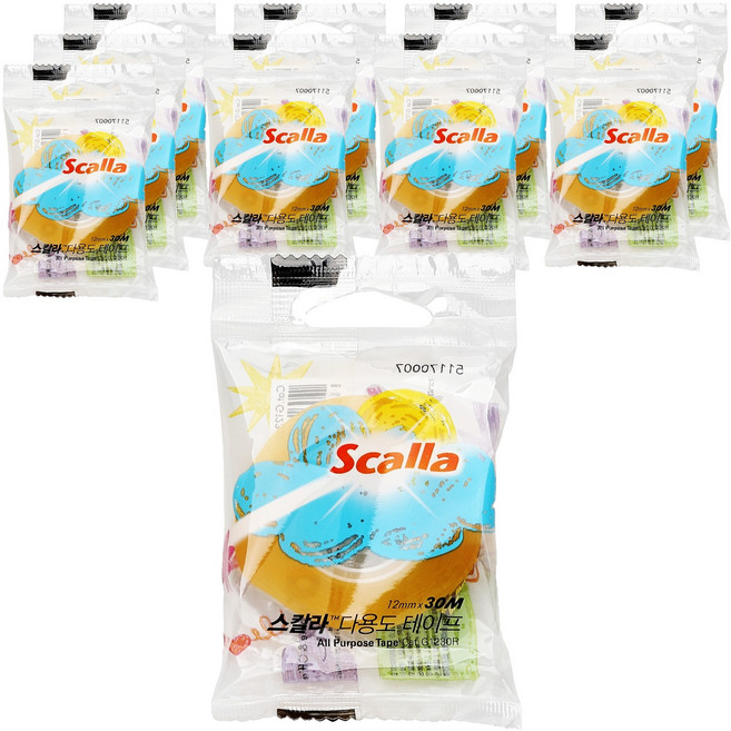 스칼라 골드테이프 12mm x 30m 리필 G1230R, 10개