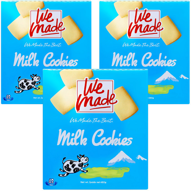 위메이드 밀크쿠키, 480g, 3개