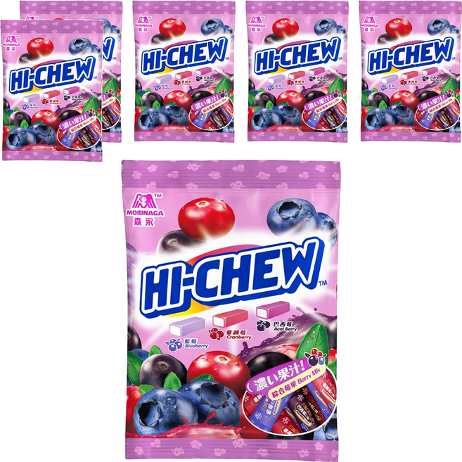 MORINAGA 森永 HI-CHEW 嗨啾 綜合莓果, 90g, 6包