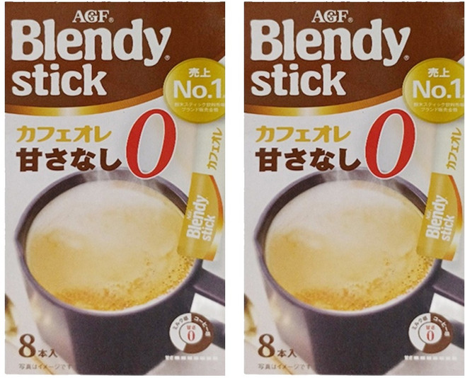 AGF Blendy 8本咖啡歐蕾 無砂糖, 8.3g, 8包, 2盒