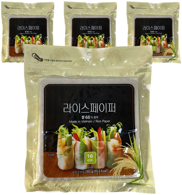 方形米紙, 280g, 4個