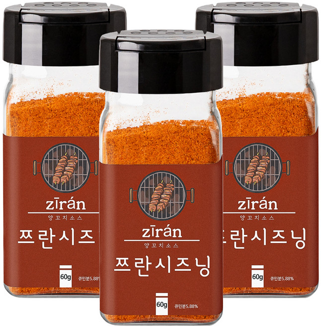 바른미각 쯔란 시즈닝, 60g, 3개