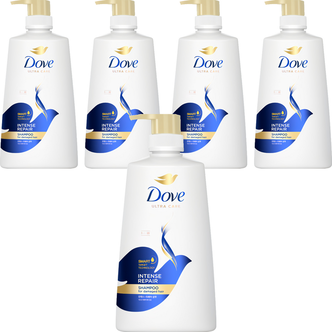도브 인텐스 리페어 샴푸, 680ml, 5개