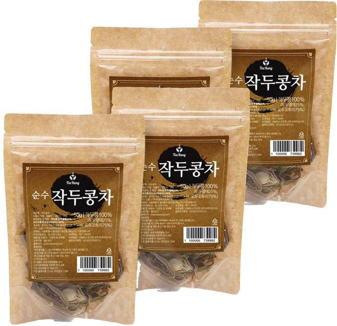 티랑 순수 국내산 작두콩차 볶음, 50g, 1개입, 4개