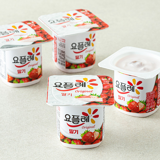 요플레 오리지널 딸기, 85g, 4개