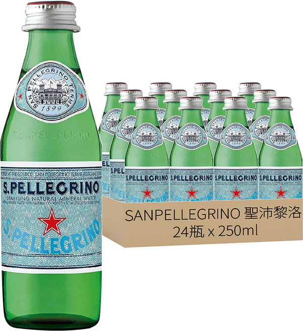 SANPELLEGRINO 聖沛黎洛 天然氣泡水, 250ml, 24瓶