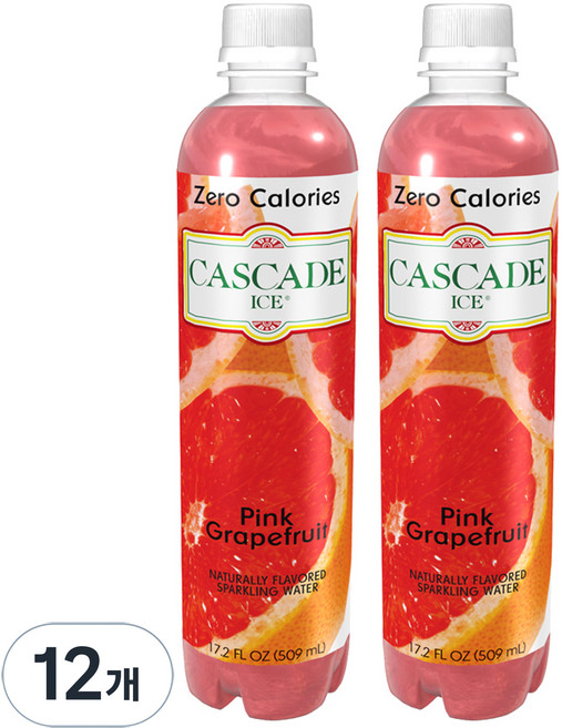 캐스케이드 스파클링 에이드 자몽, 509ml, 12개