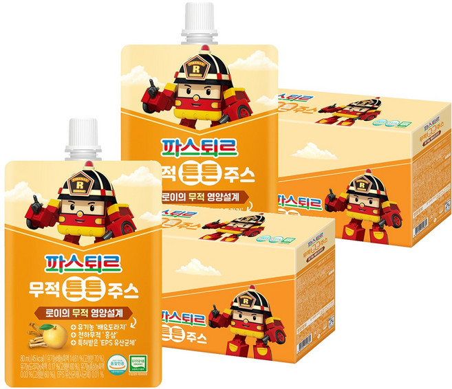 파스퇴르 유아용 무적 튼튼 주스 10p, 800ml, 2개