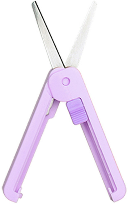 델리 휴대용 미니 가위 105mm 6072, 퍼플, 1개