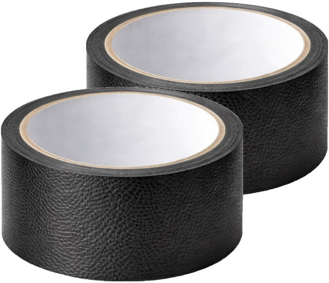 다온셀렉트 가죽 수선 테이프 리폼 스티커 블랙, 2개