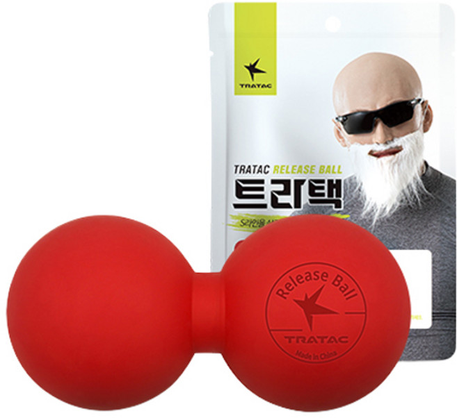 트라택 릴리즈볼 피넛형 마사지볼, 레드, 1개