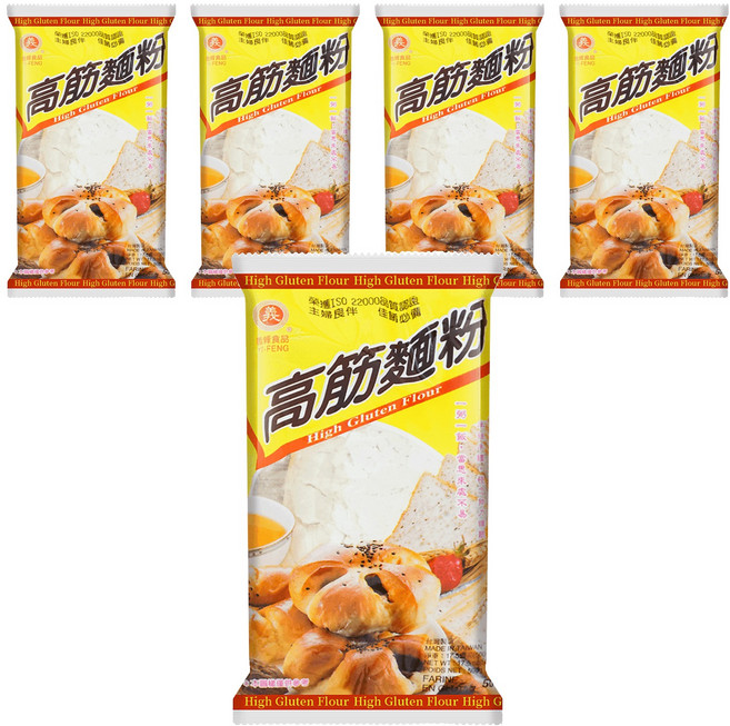 義峰食品 高筋麵粉, 500g, 5包