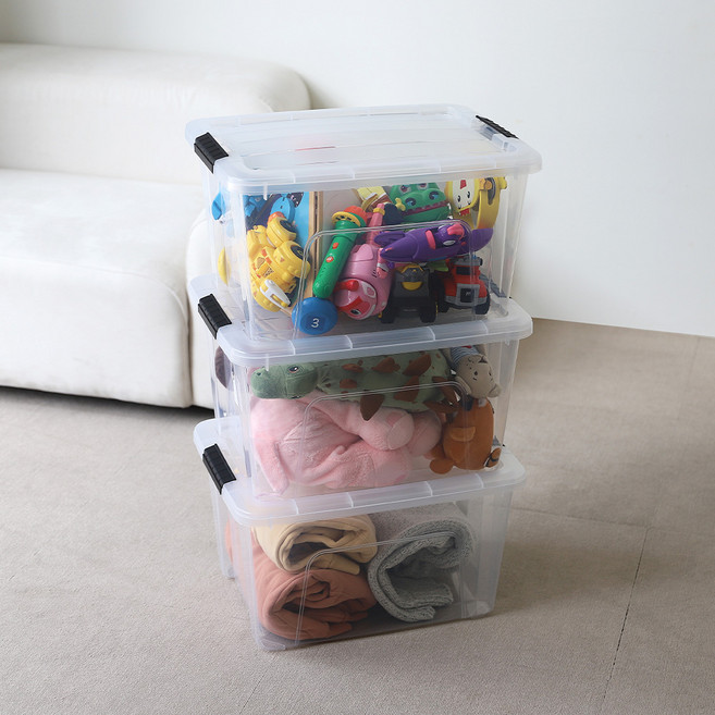 아이리스 리빙박스 DDTB, 투명, 39L, 3개