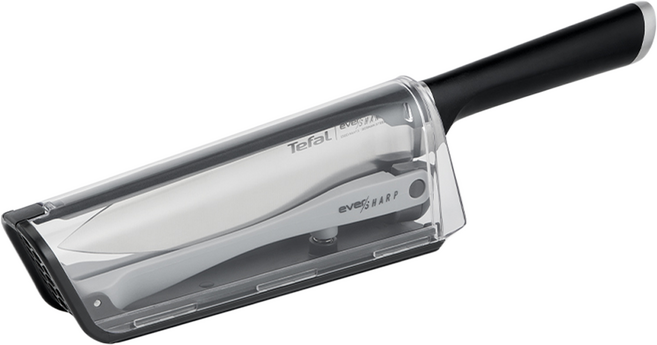 Tefal 特福 Eversharp 主廚刀 含磨刀石架, 銀色, 1支
