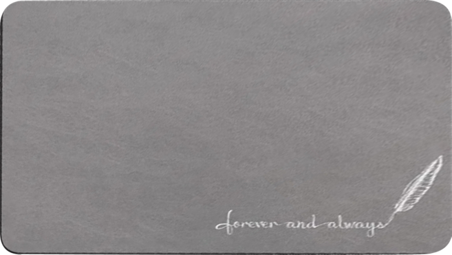 矽藻土軟地墊 輕的像羽毛, 淺灰色, 1個