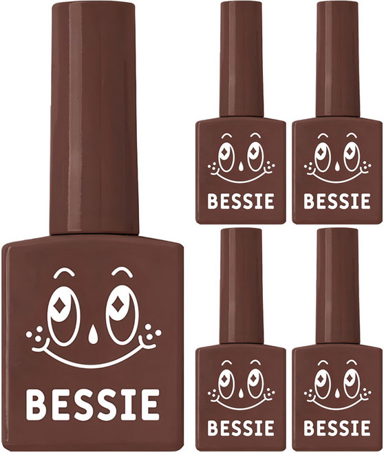 BESSIE 컬러 젤, BG14 벽돌 브라운, 11ml, 5개