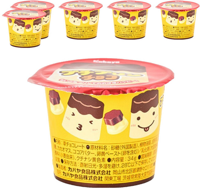 카바야 푸치 푸딩 초코, 34g, 6개