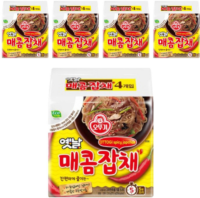오뚜기 옛날매콤잡채 봉지 77.5g, 20개