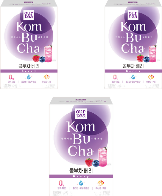 아워티 콤부차 베리, 5g, 30개입, 3개