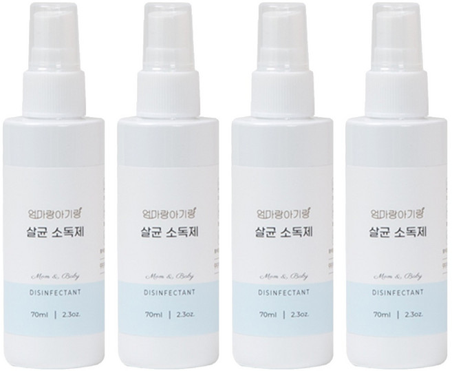엄마랑아기랑 살균 소독제, 70ml, 4개