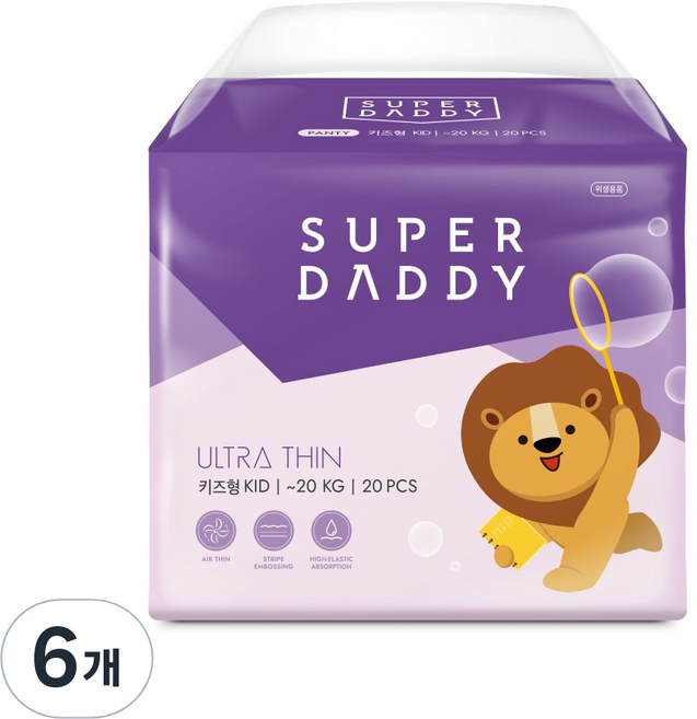 슈퍼대디 울트라씬 팬티형 기저귀 키즈형, 키즈형(Kid), 120매