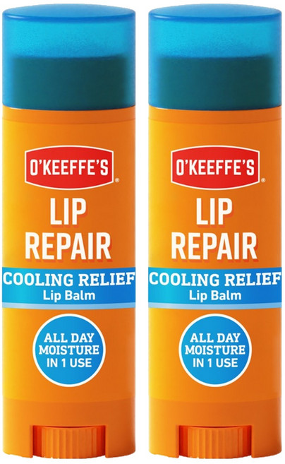 오킵스 립리페어 립밤 스틱, 쿨링 릴리프, 4.2g, 2개