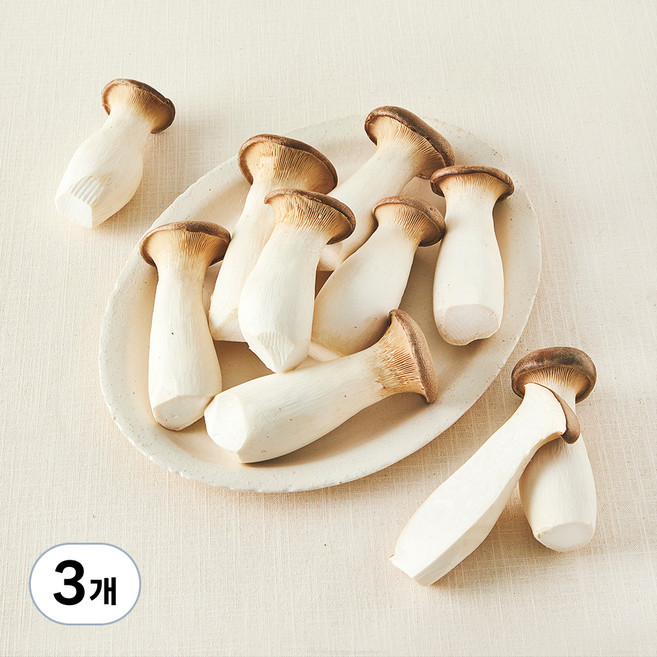 친환경 뿌리가 손질된 새송이버섯, 900g, 3개