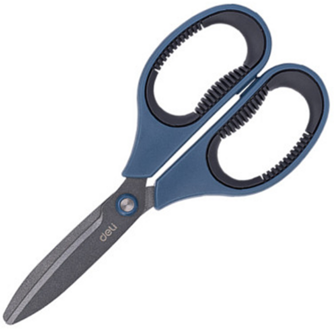 델리 사무용 이지컷 가위 77754, 블루, 1개