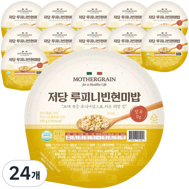 NEWPRICE Mother Grain 低糖羽扇豆糙米飯, 130g, 24個