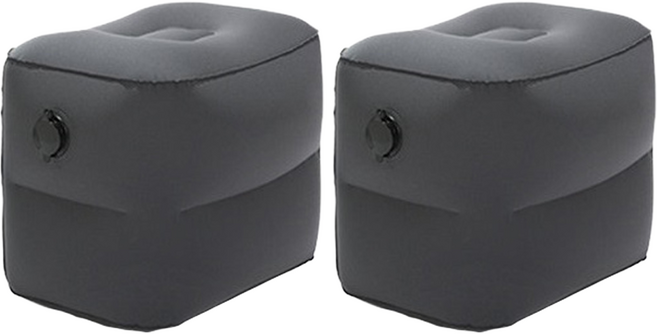 기내 차량용 발 받침쿠션 2단, 그레이, 2개