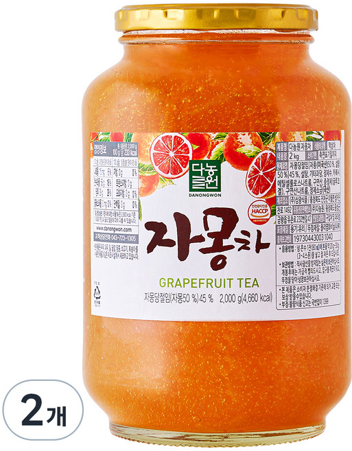 다농원 자몽차, 2kg, 2개