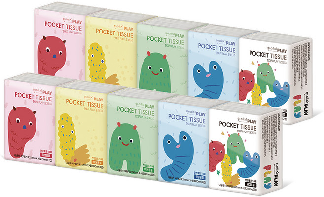 한예지 플레이 포켓티슈, 10매, 10개