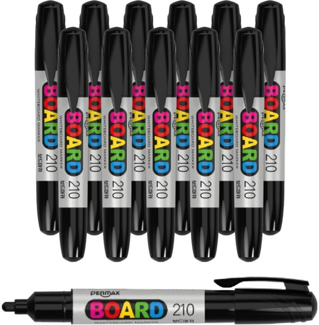 펜맥스 점보 보드마카 210, 블랙, 12개