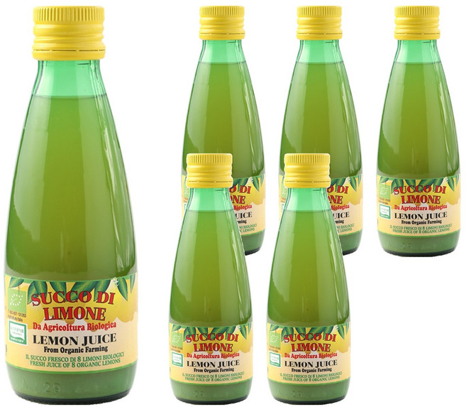 유로푸드 유기농 레몬주스, 250ml, 6개