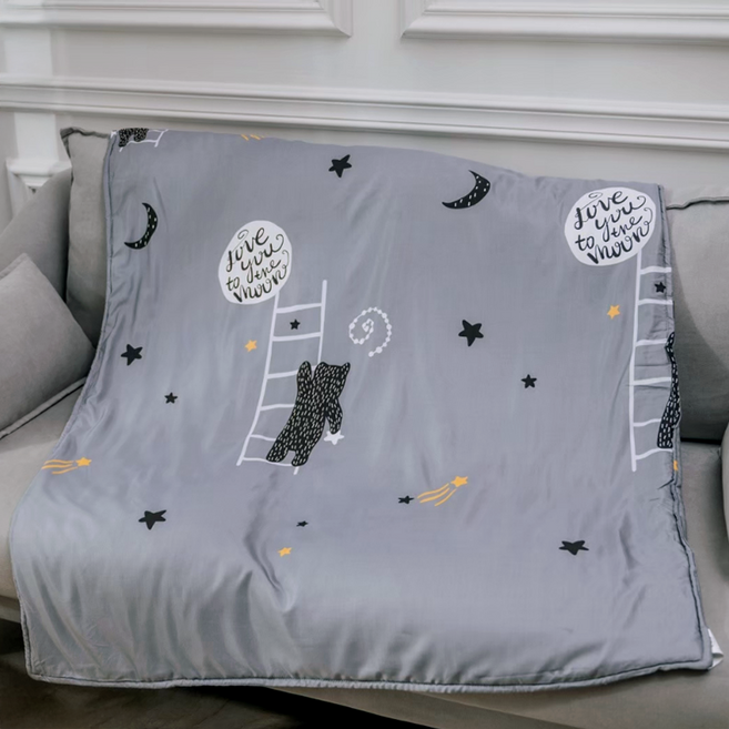 LoveCity 寢城之戀 吸濕排汗萊賽爾天絲 四季兒童小涼被, 幻影